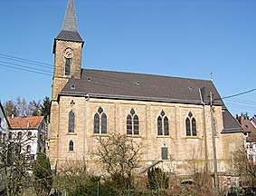 Schallodenbach, St. Laurentiuskirche - Aufnahme aus südl. Richtung