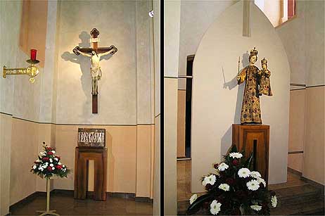 Die Seitenaltäre in der St. Laurentiuskirche Schallodenbach